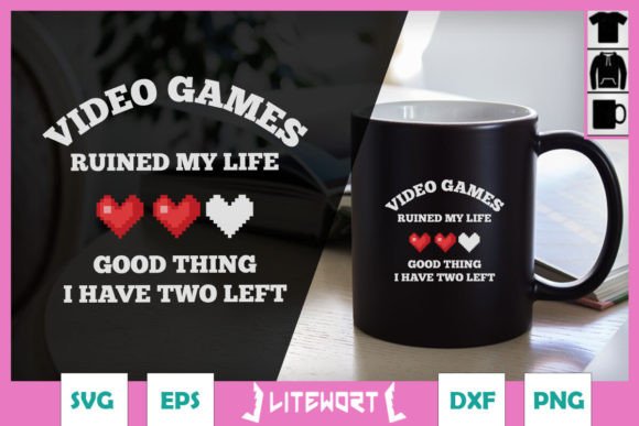 Fun Gamer Sayings SVG for Crafts and Graphics