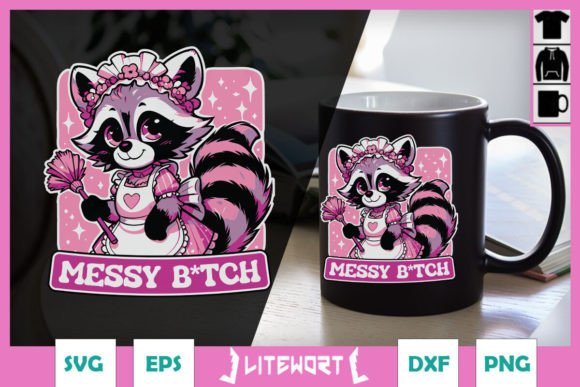 Fun Raccoon SVG for Graphics and Crafts