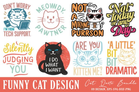 Funny Cat Saying Graphics for Crafts