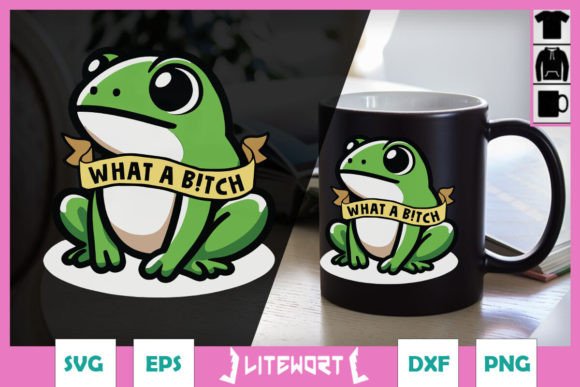 Green Frog Funny Frog Pun SVG for Crafts and Graphics