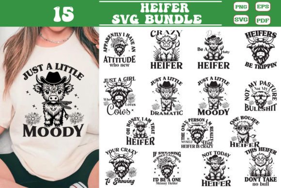 Heifer SVG Bundle for Creative Crafts and Graphics