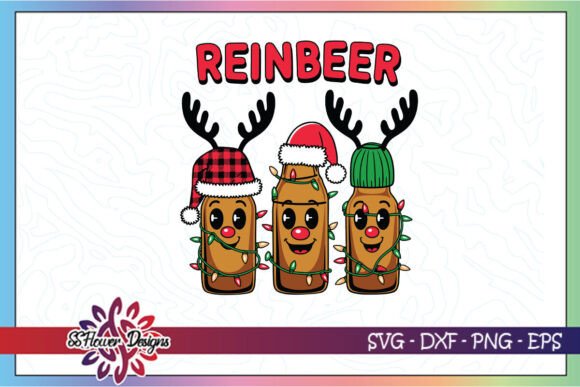 Reinbeer Funny Christmas Tree SVG for Crafts and Graphics