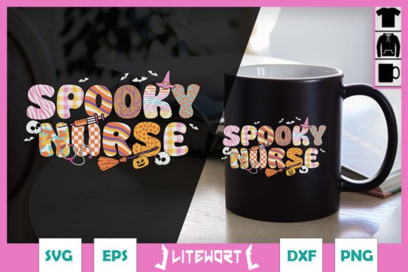 Spooky Nurse Funny Halloween Nurse SVG for Graphics and Crafts